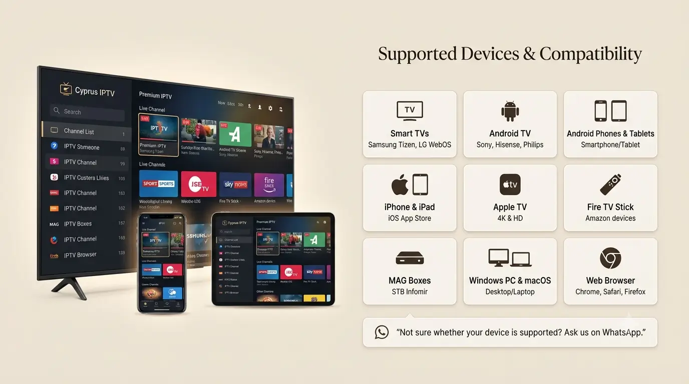 IPTV Cyprus supported devices and compatibility